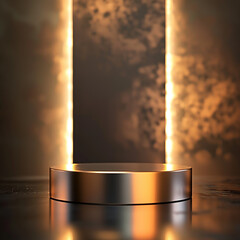 Beautiful Of 3d Realistic Of Empty podium mockup stage realistic for Product Showcase