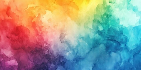Abstract Watercolor Rainbow Background