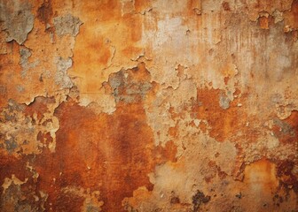 Obraz premium Rough, weathered abstract background with gritty terracotta texture, exhibiting distressed, aged appearance, evoking worn concrete walls with a sense of industrial decay.