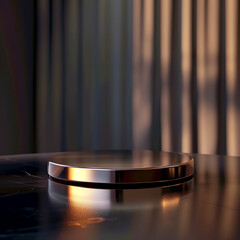 Beautiful Of 3d Realistic Of Empty podium mockup stage realistic for Product Showcase