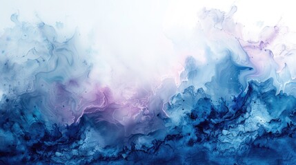 Naklejka premium Colorful abstract aquarelle background, vibrant hues blend seamlessly, central empty white space invites focus, ideal for keypoint presentation and emphasizing content.