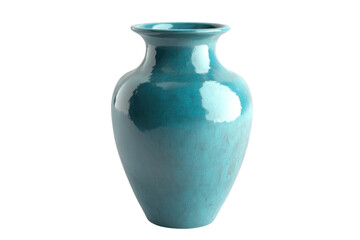 Elegant turquoise ceramic vase with a glossy finish, perfect for home decor or floral arrangements. Adds a touch of sophistication to any space.