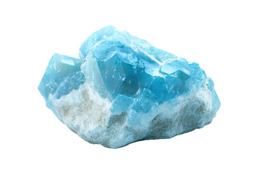 High-quality image of a blue crystal mineral rock with detailed textures and vibrant colors, perfect for geology and nature themes.