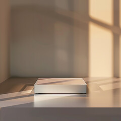 Beautiful Of 3d Realistic Of Empty podium mockup stage realistic for Product Showcase