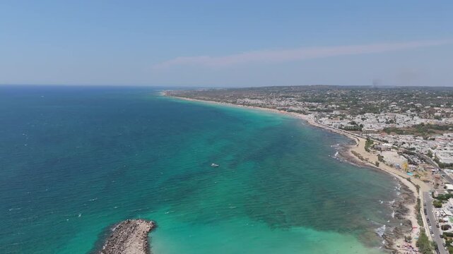 Torre Vado is in the province of Lecce, Italy. Located in the lower Salento, it is a renowned seaside resort on the Ionian coast of Salento. The coast is characterized by low cliffs