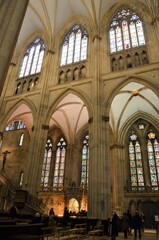 Fototapeta premium Regensburg, Germany 12.02.2018: Interior of Regensburg Cathedral in gothic style