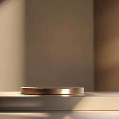 Beautiful Of 3d Realistic Of Empty podium mockup stage realistic for Product Showcase