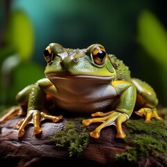 Psychadelic theme Frog. Spirit Animal guide illustration