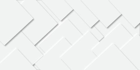 Abstract white rectangle shape geometric background. abstract seamless modern white and gray color technology concept geometric rectangle vector background neomorphism style poster, cover, poster web.