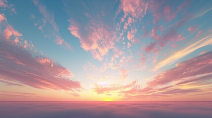 Fototapeta premium Gradient sky stunning transition landscape sunset light color down in horizon