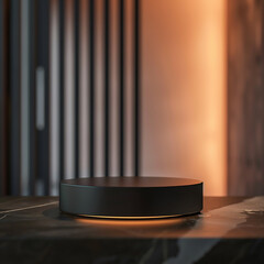 Beautiful Of 3d Realistic Of Empty podium mockup stage realistic for Product Showcase