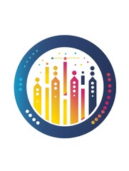 Vibrant Business Analytics Data Visualization Infographic Logo