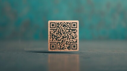 Futuristic 3D QR code design in blurred depth of field representing the concept of fast seamless and secure digital transactions and electronic payments via mobile and financial technology