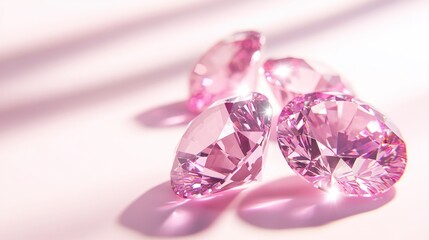 pink diamonds on a light background