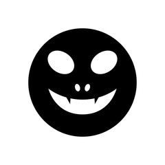 Fototapeta premium Halloween face icon vector. Scary face illustration sign. Funny Face symbol. Pumpkin face logo.