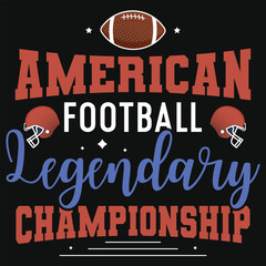 American football league championship typography or graphics tshirt design