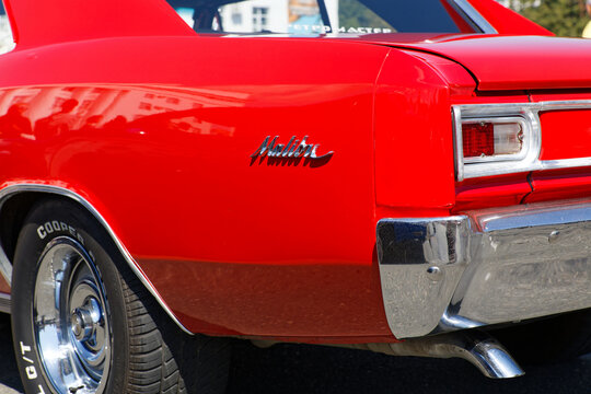Fragment of vintage retro car Chevrolet Chevelle Malibu
