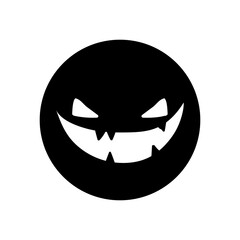 Obraz premium Halloween face icon vector. Scary face illustration sign. Funny Face symbol. Pumpkin face logo.