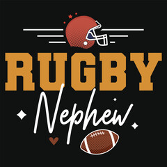 Rugby nephew typography tshirt design