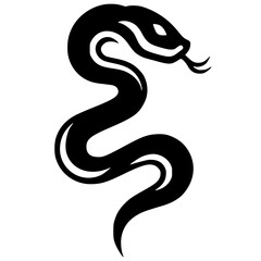 Poisonous snake silhouette