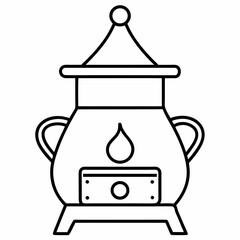 Russian stove art vector