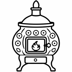 Russian stove art vector