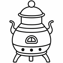 Russian stove art vector