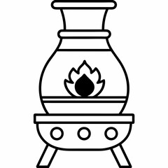Russian stove art vector