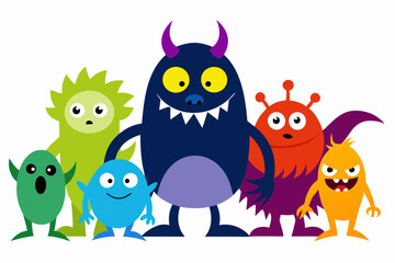 Obraz premium Monster Mash set art vector