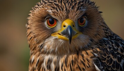 Majestic Hawk Portrait Close-Up