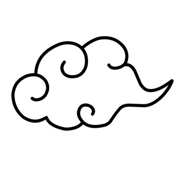 recommend clip art: oriental style cloud doodle element vector illustration