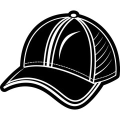Baseball hat art vector illustration