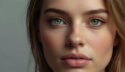 Fototapeta premium Captivating Close-Up of Green Eyes
