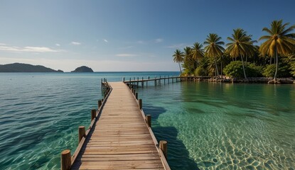 Serene Tropical Pier Paradise