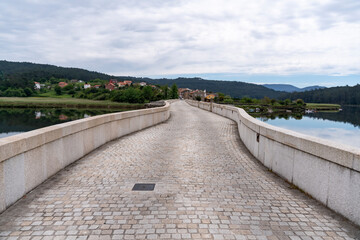 Nafonso bridge., border between the municipalities of Noia and Outes. Galicia, Spain.