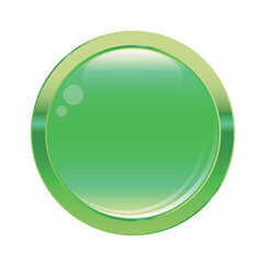 Green round shape button