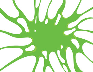 Green mucus splash. Toxic goo. Messy blot