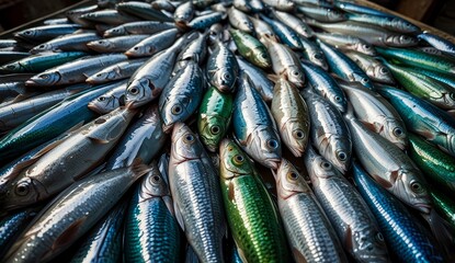 Fototapeta premium Vibrant Fresh Fish Display