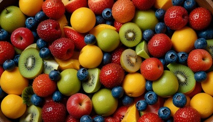 Obraz premium Colorful Assortment of Fresh Fruits