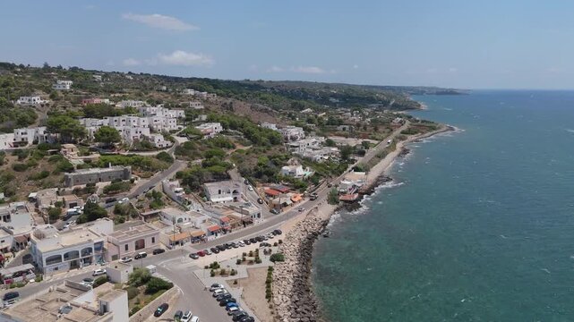 Torre Vado is in the province of Lecce, Italy. Located in the lower Salento, it is a renowned seaside resort on the Ionian coast of Salento. The coast is characterized by low cliffs