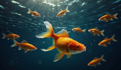 Underwater Goldfish Serenity