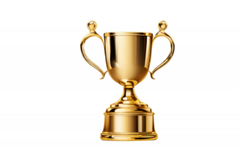 gold cup isolated on white