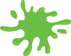 Slime splash. Cartoon goo stain. Green paint
