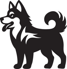 Dog silhouette, vector art illustration.
