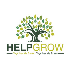 Eco-Friendly Tree and Growth Logo, Helping Hands Tree Logo, Green and Natural Tree Logo: Organic, Sustainable, and Eco-Friendly Design