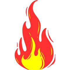 Hand-Drawn Cartoon Fire Flame