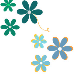 Colorful Floral Daisy Pattern