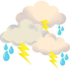 Stormy Weather Cartoon Illustration