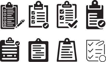checklist clipboard vector icon sets.
