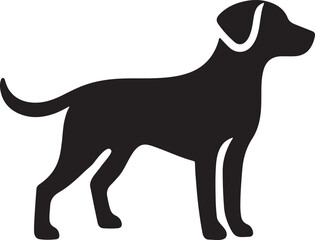 Dog silhouette, vector art illustration.
